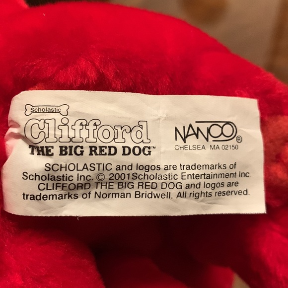Clifford The Big Red Dog Plush Thebigreddog Nanco Scholastic 2001 Collectible - Picture 4 of 7